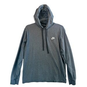 Nike Gray Pullover Hoodie Sweatshirt M Medium Logo Embroidered‎ Swoosh Athletic